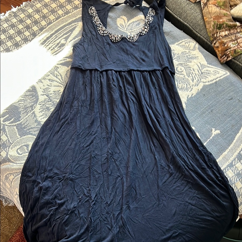 LOFT Dark Blue Garment with Label Detail
